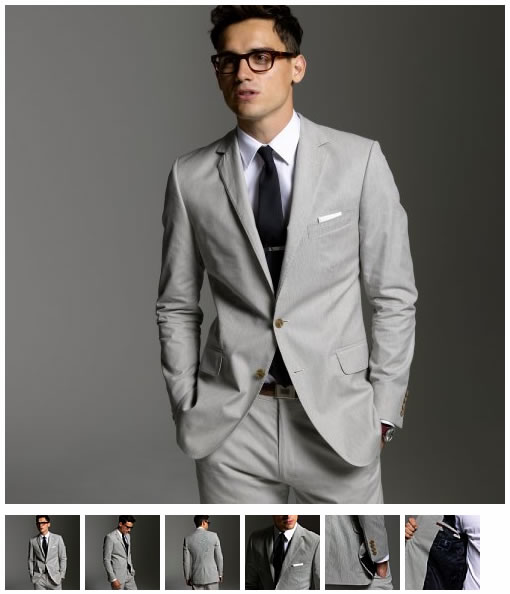 J. Crew Gray Two-button suit